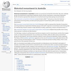 Historical reenactment in Australia