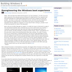 Reengineering the Windows boot experience - Building Windows 8