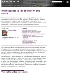 Refactoring a javascript video store
