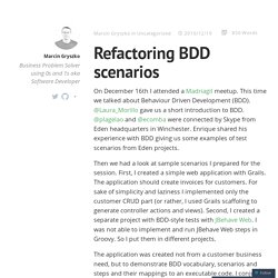 Refactoring BDD scenarios