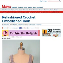 Refashioned Crochet Embellished Tank