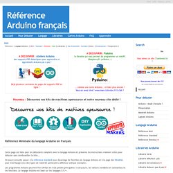 Référence Arduino français Main/Mini Reference