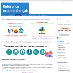 Référence Arduino français Main/Reference