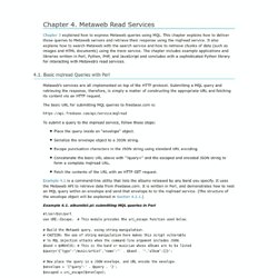 MQL Reference Guide: Chapter 4. Metaweb Read Services