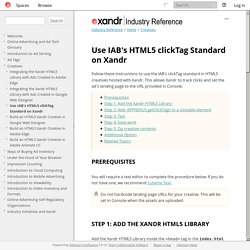 IAB's HTML5 clickTag Standard on Xandr