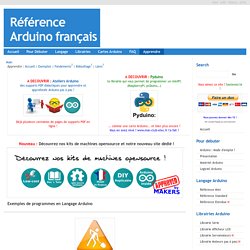 Référence Arduino français Main/Apprendre Exemples
