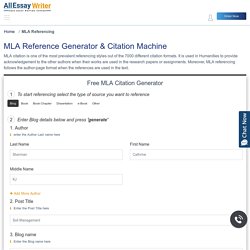 MLA Reference Generator- Citation Machine For Free