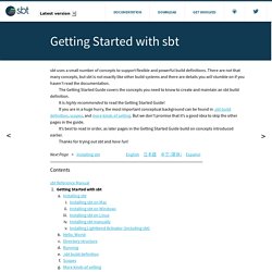 sbt Reference Manual — Getting Started with sbt