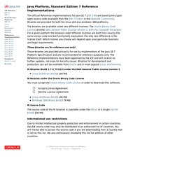 Java Platform, Standard Edition 7 Reference Implementations