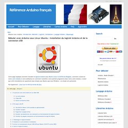 Référence Arduino français Main/Debuter Installation Linux