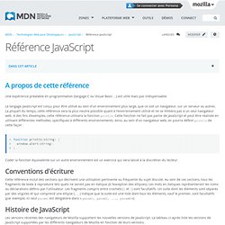 Référence JavaScript - JavaScript