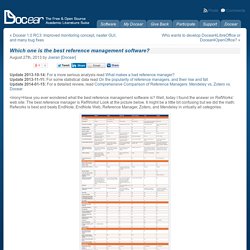 Which one is the best reference management software?