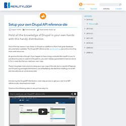 Setup your own Drupal API reference site