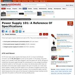 Power Switches - Power Supply 101: A Reference Of Specifications