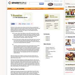 Reference Guide for Vitamins