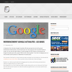 Referencement Google Actualites : les bases
