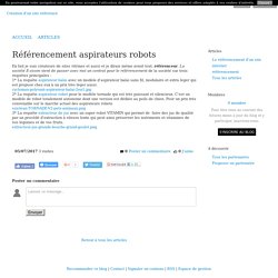 Référencement aspirateurs robots - Création d'un site référencé