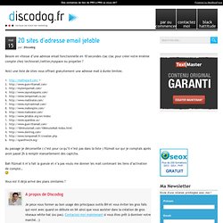 20 sites d'adresse email jetable