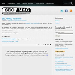 SEO MAG numéro 1 - e-magazine référencement et webmarketing