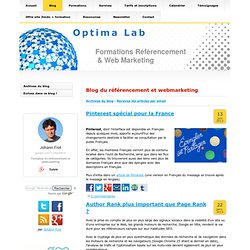Blog - Optima Lab, formations Référencement et Webmarketing