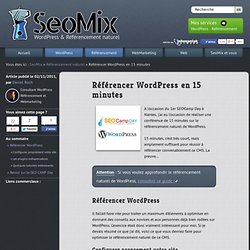 Référencer WordPress en 15 minutes