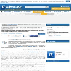 Olivier Andrieu (Abondance.com) : « Google Panda : il faudra davantage trier le contenu à référencer »