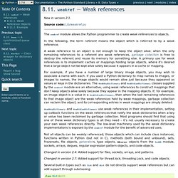 8.11. weakref — Weak references — Python v2.7.2 documentation
