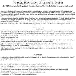 75 Bible References on Drinking Alcohol