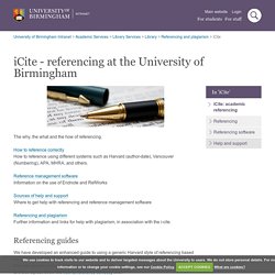 iCite - referencing at the University of Birmingham