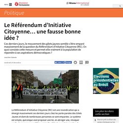 Le Référendum d'Initiative Citoyenne… une fausse bonne idée ?