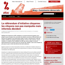 12. Commission démocratie d'ATTAC et Sciences citoyennes - Blog ATTAC