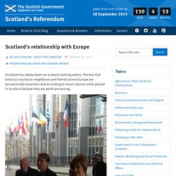 Scotland’s relationship with Europe