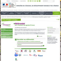 Le référentiel pour l'évaluation des agendas 21 locaux