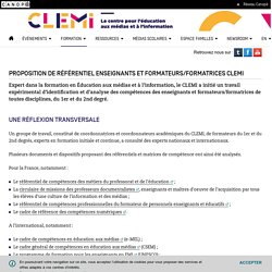 Référentiel enseignant.e.s et formateurs/formatrices CLEMI - CLEMI
