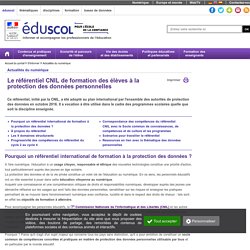 Actualités du numérique - Le référentiel CNIL de formation des élèves à la protection des données personnelles