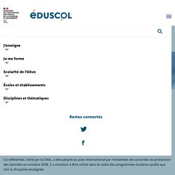 Le référentiel CNIL de formation des élèves à la protection des données personnelles