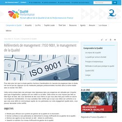 Référentiels de management : l’ISO 9001, le management de la Qualité