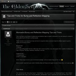 Tips and Tricks for Bump and Reflection Mapping - Morrowind Mods