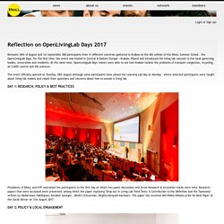 Reflection on OpenLivingLab Days 2017