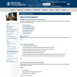 Reflection Resources - Butler University