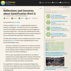 Reflections and Concerns about Gamification (Part I)