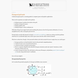 gd reflections: Hexagonal grid math