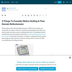 Points To Remember While Buying Time Domain Reflectometer