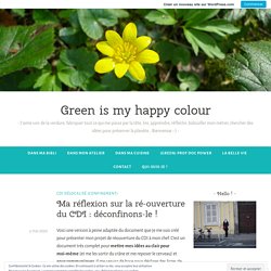 Ma réflexion sur la ré-ouverture du CDI : déconfinons-le ! – Green is my happy colour