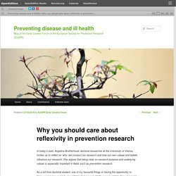 Why you should care about reflexivity in prevention research