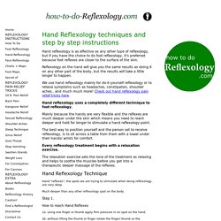 Hand Reflexology; simple easy to learn step by step instructions!