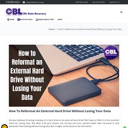 How to Reformat an External Hard Drive Without Losing Your Data