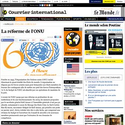 La réforme de l'ONU