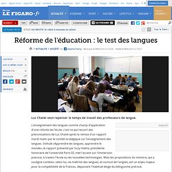 France : Réforme de l'éducation : le test des langues