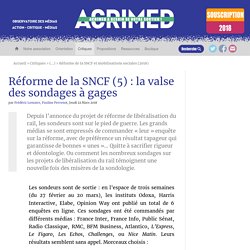 Réforme de la SNCF : la valse des sondages à gages (Acrimed)